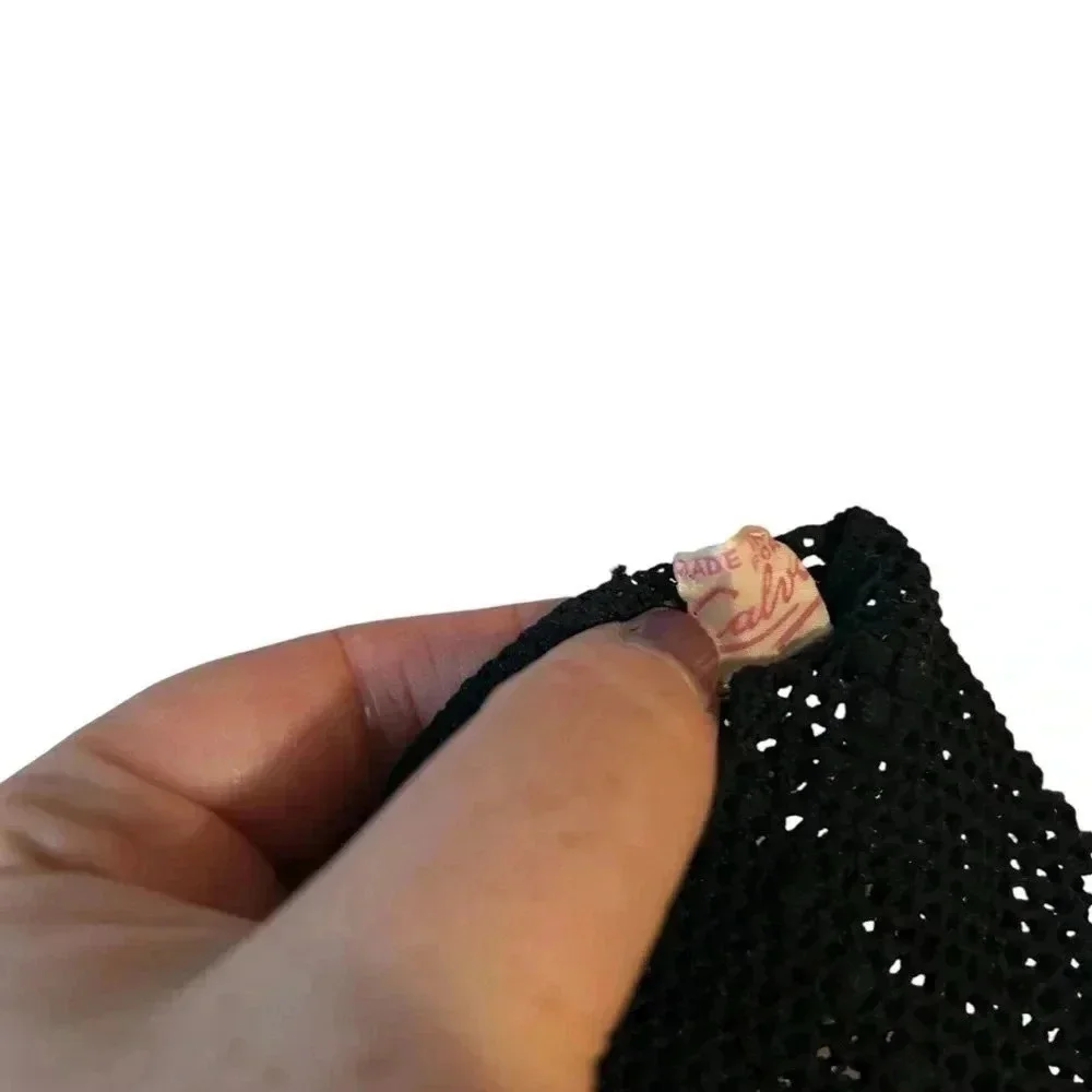 Vintage Italian Crochet Fishnet Gloves by Calvone Elegant Stretch Dress Gloves